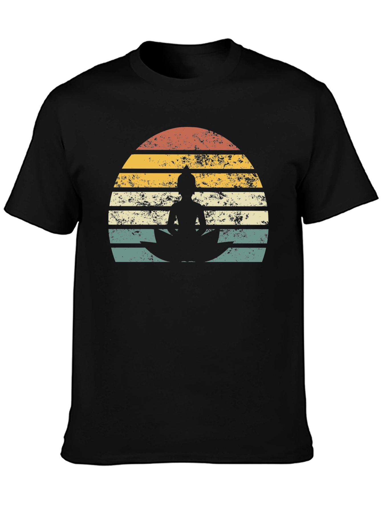Retro Buddha Graphic T-Shirt - Zen Style