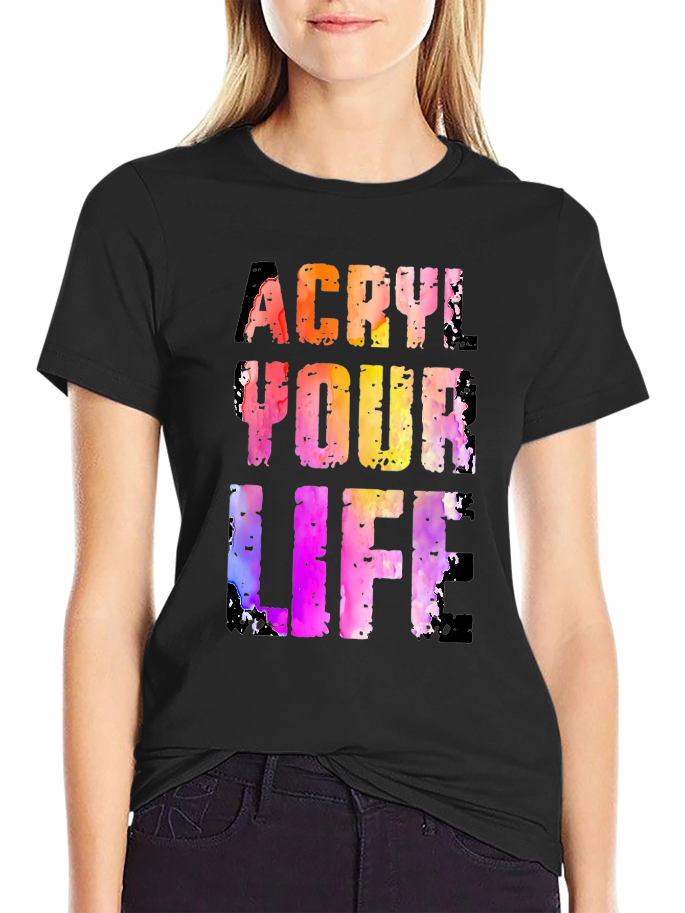 Acrylic Your Life Graphic Tee - Black T-Shirt