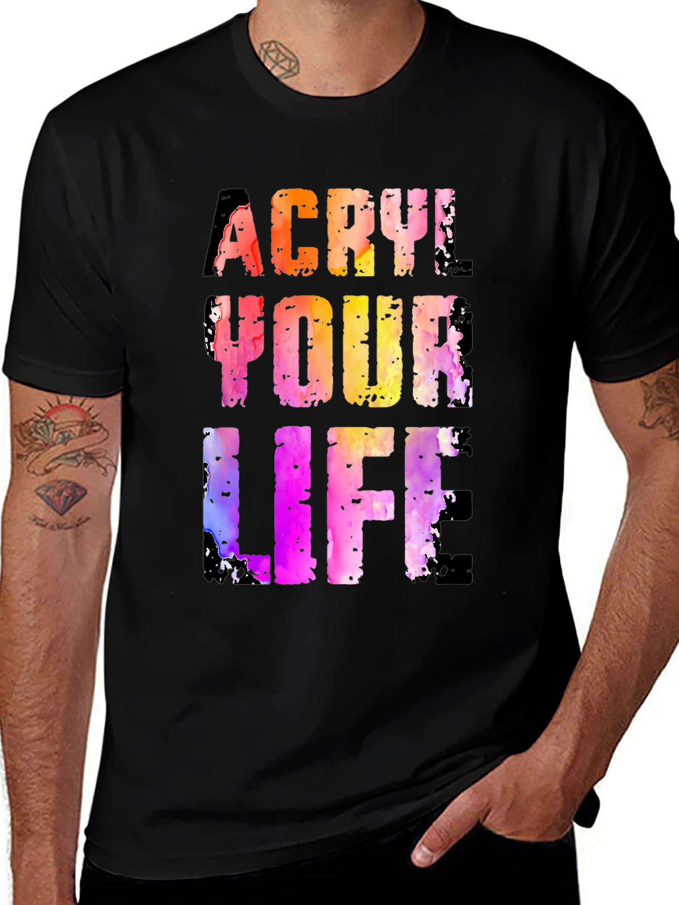 Acrylic Your Life Graphic Tee - Black T-Shirt