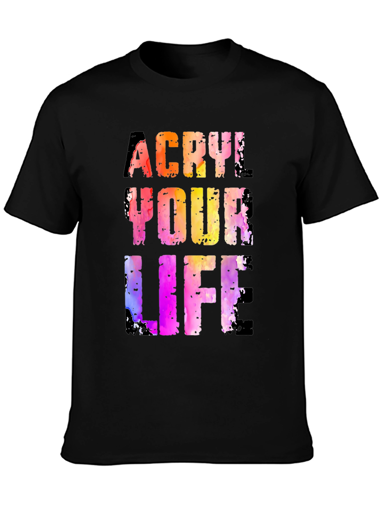 Acrylic Your Life Graphic Tee - Black T-Shirt