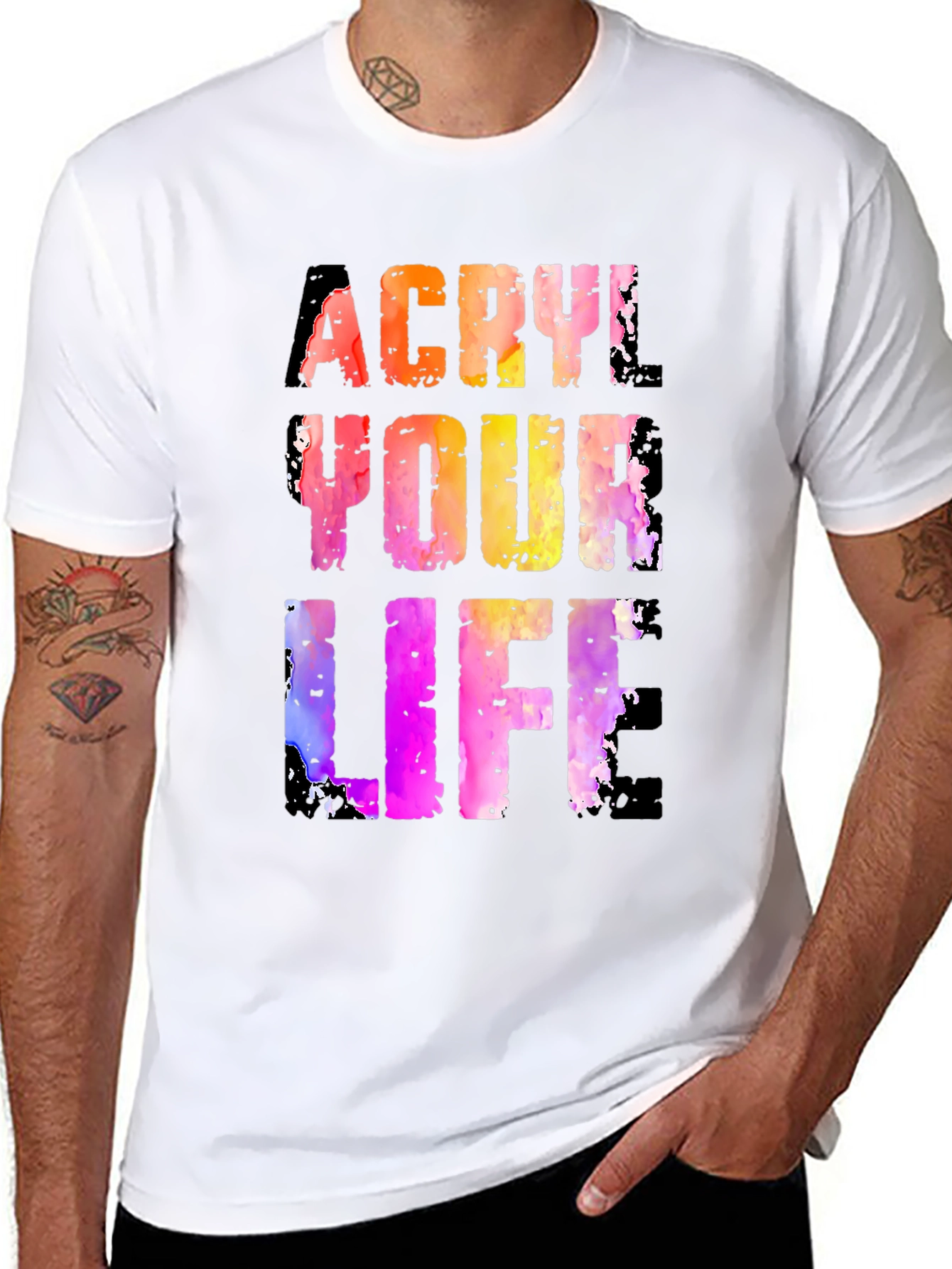 Acrylic Your Life Graphic Tee - Black T-Shirt
