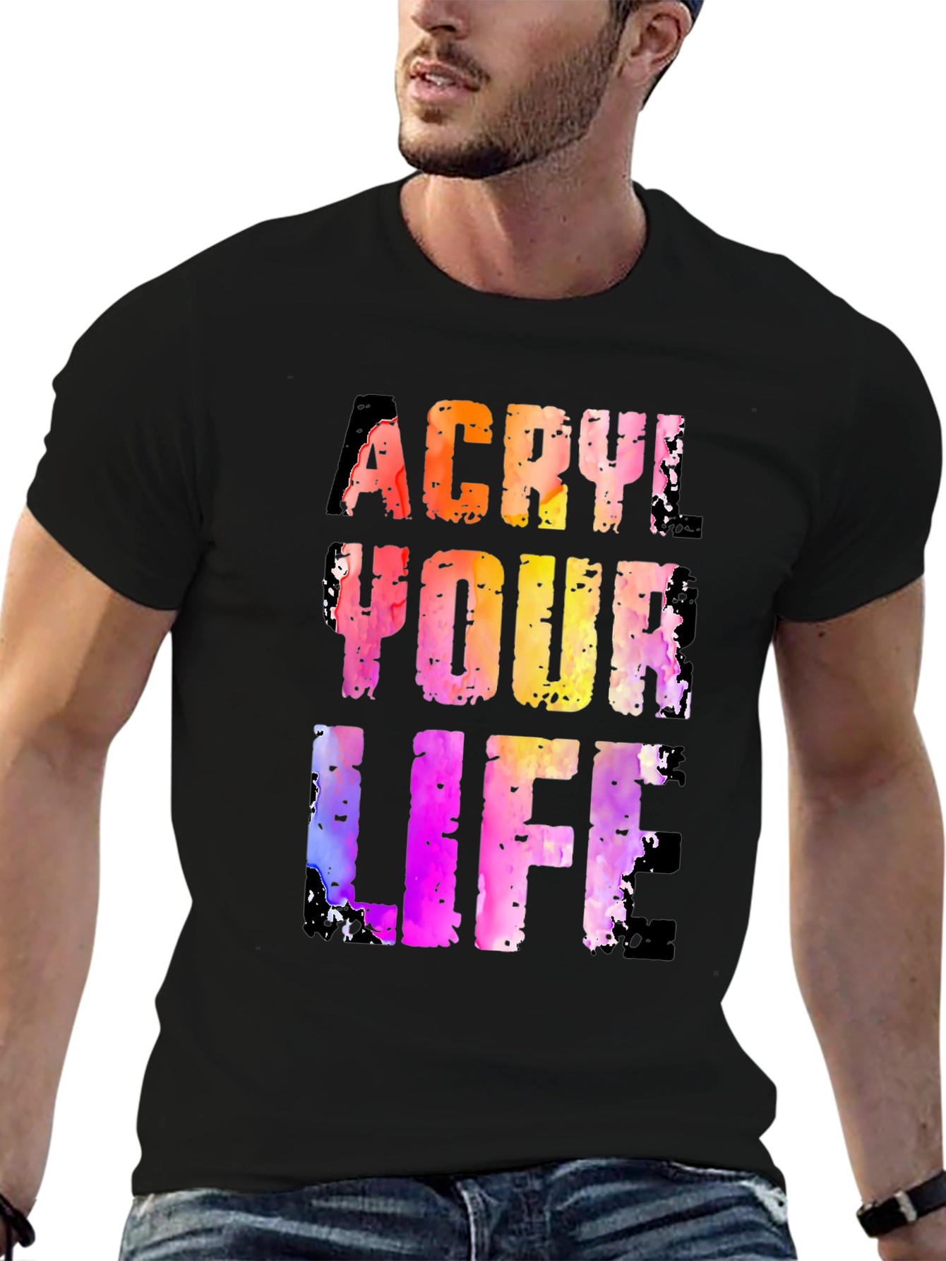 Acrylic Your Life Graphic Tee - Black T-Shirt