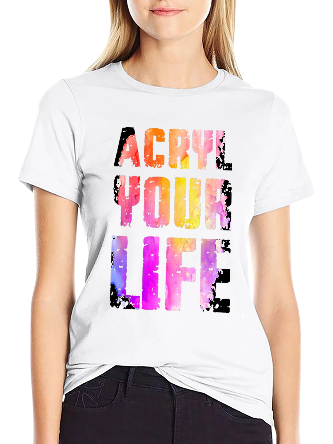Acrylic Your Life Graphic Tee - Black T-Shirt