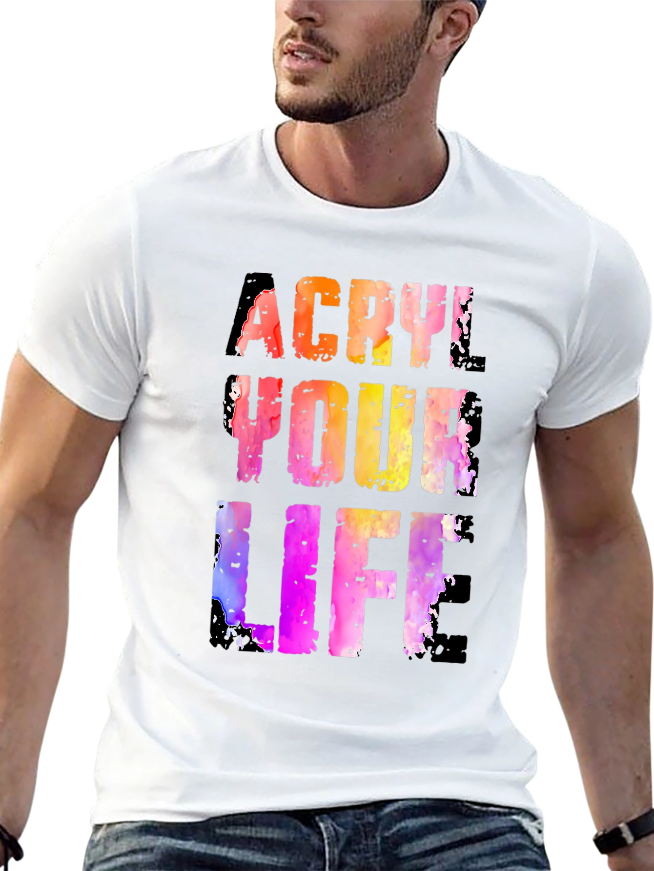 Acrylic Your Life Graphic Tee - Black T-Shirt