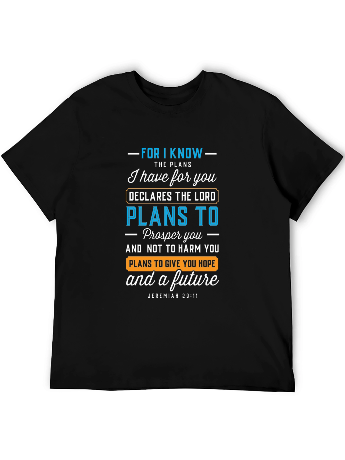 Faith-Inspired T-Shirt: Jeremiah 29:11 Verse Design