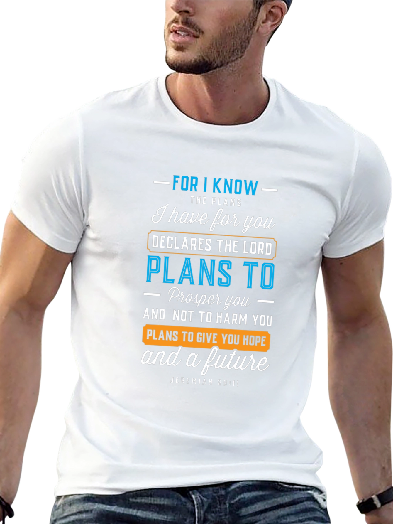 Faith-Inspired T-Shirt: Jeremiah 29:11 Verse Design