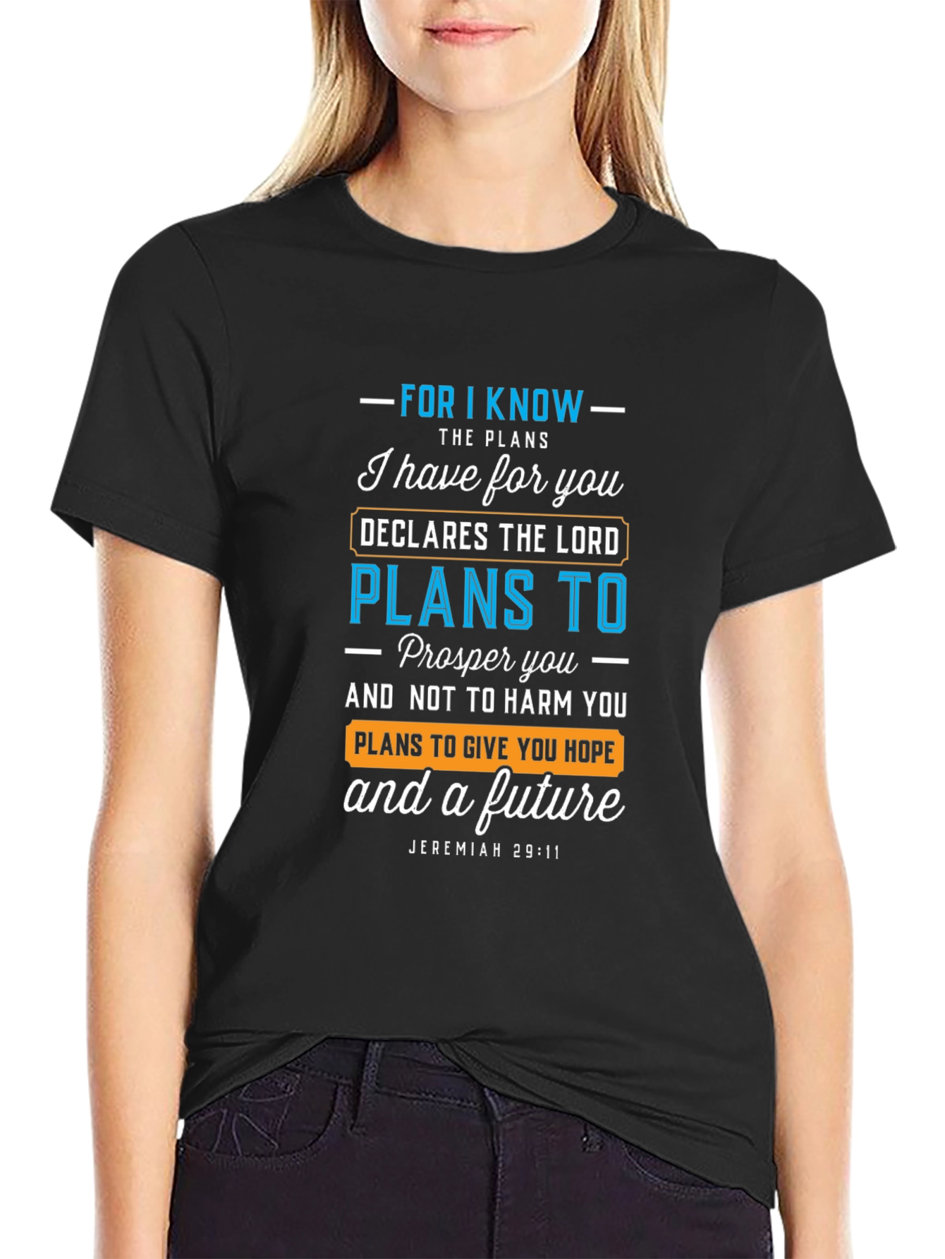 Faith-Inspired T-Shirt: Jeremiah 29:11 Verse Design