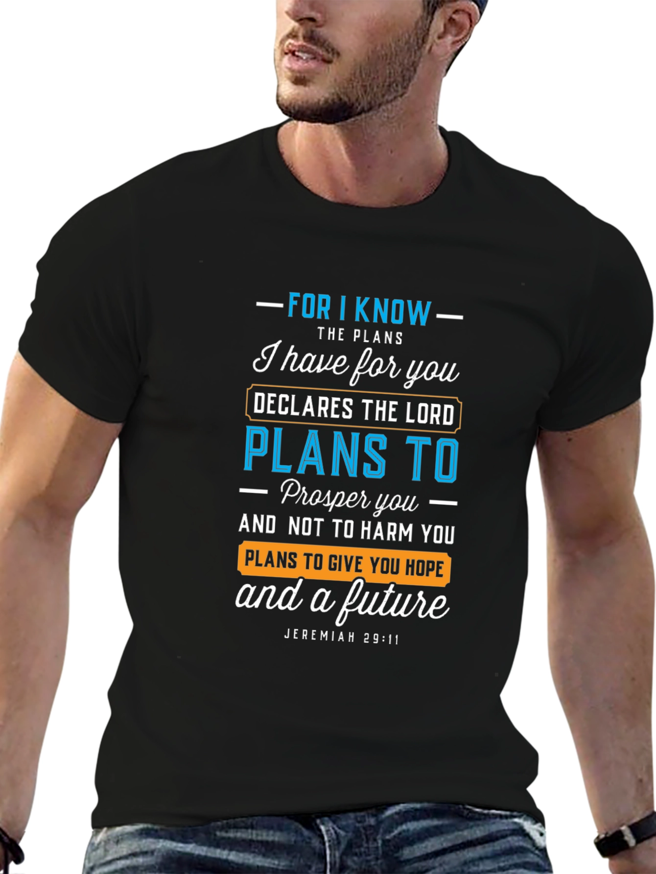 Faith-Inspired T-Shirt: Jeremiah 29:11 Verse Design