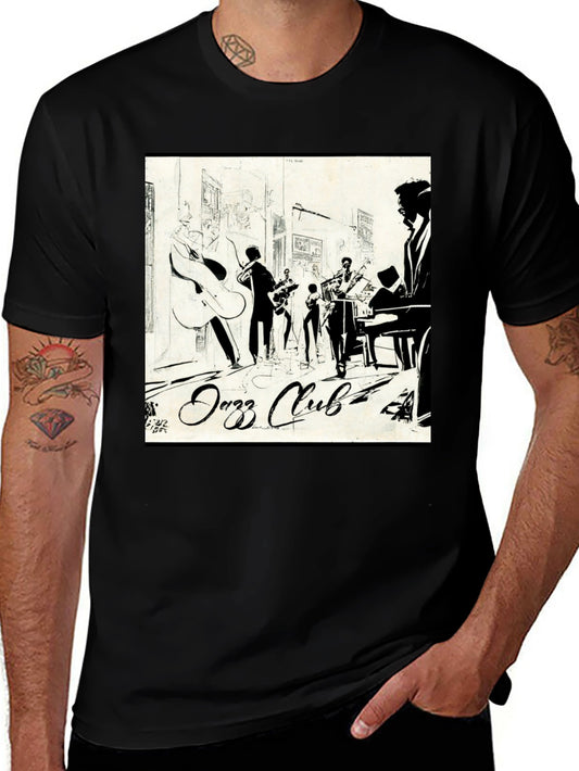 Jazz Club Graphic T-Shirt - Cool Band Tee