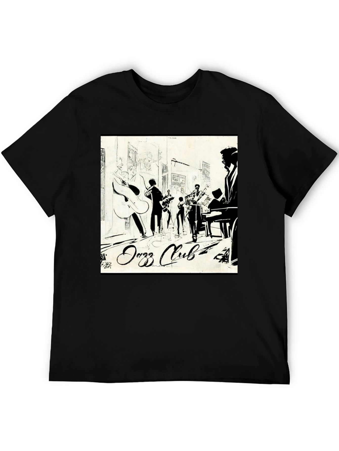 Jazz Club Graphic T-Shirt - Cool Band Tee