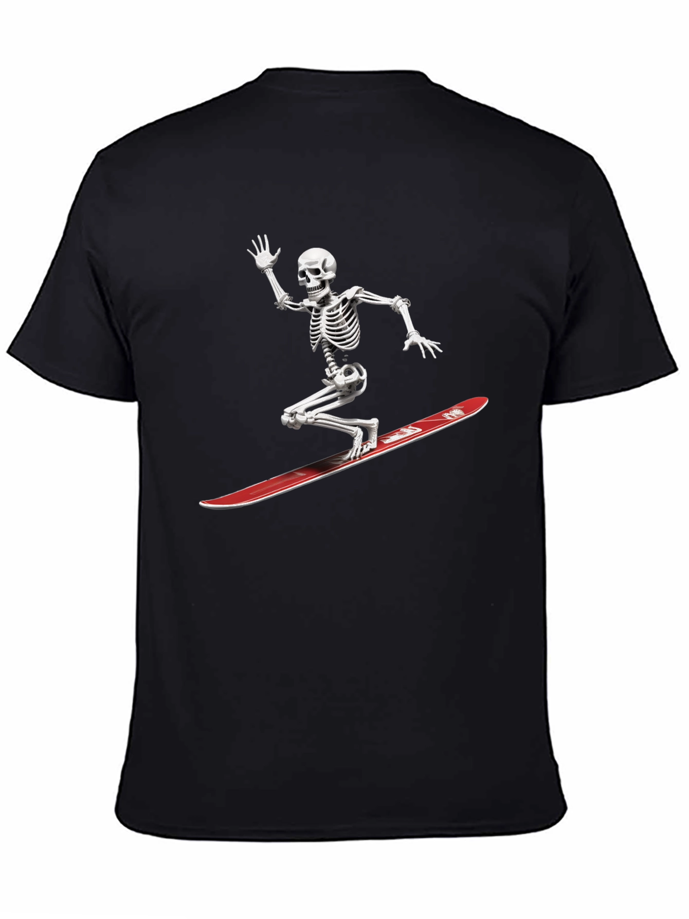 Skeleton Snowboarder Graphic Tee