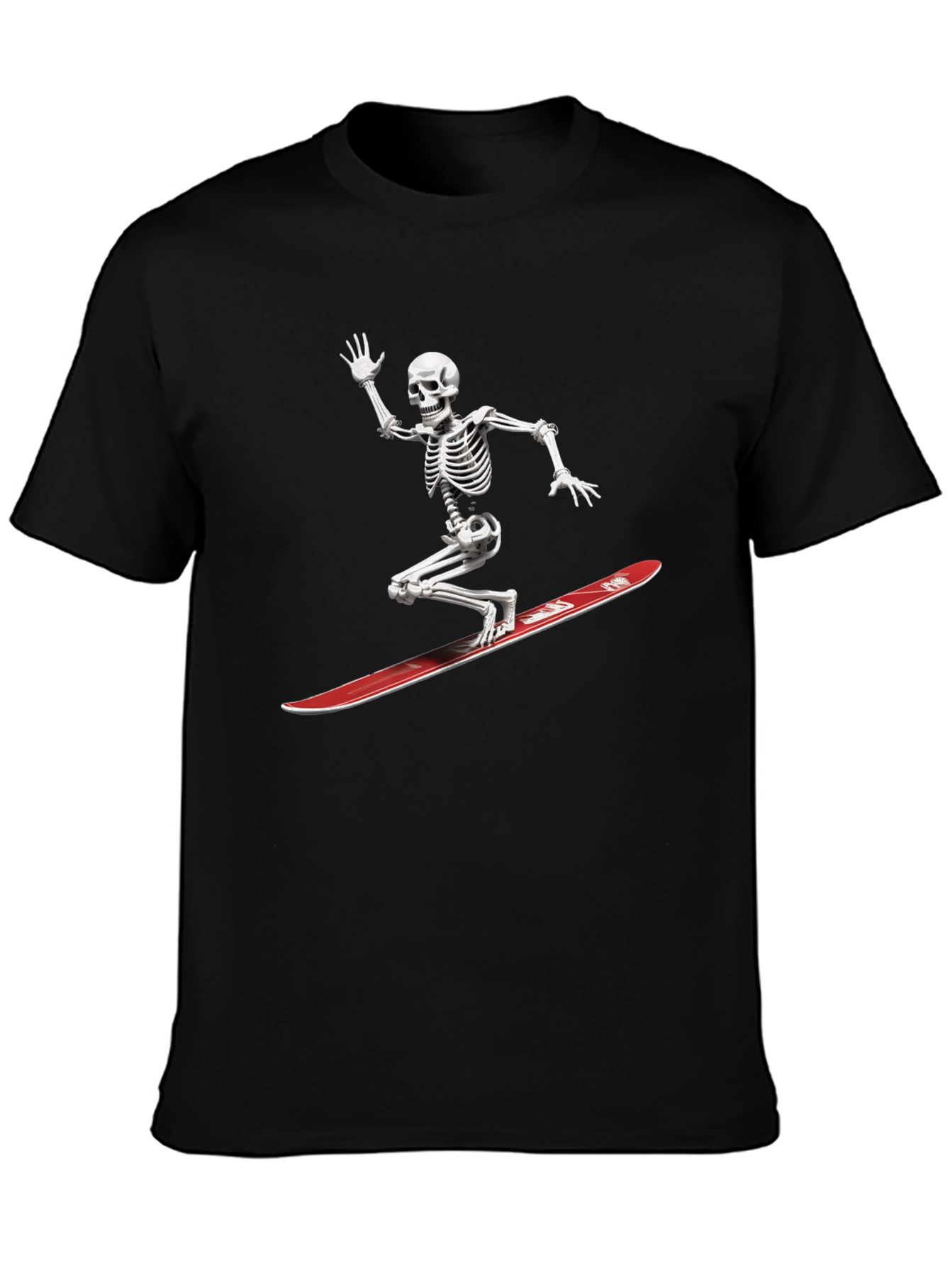 Skeleton Snowboarder Graphic Tee