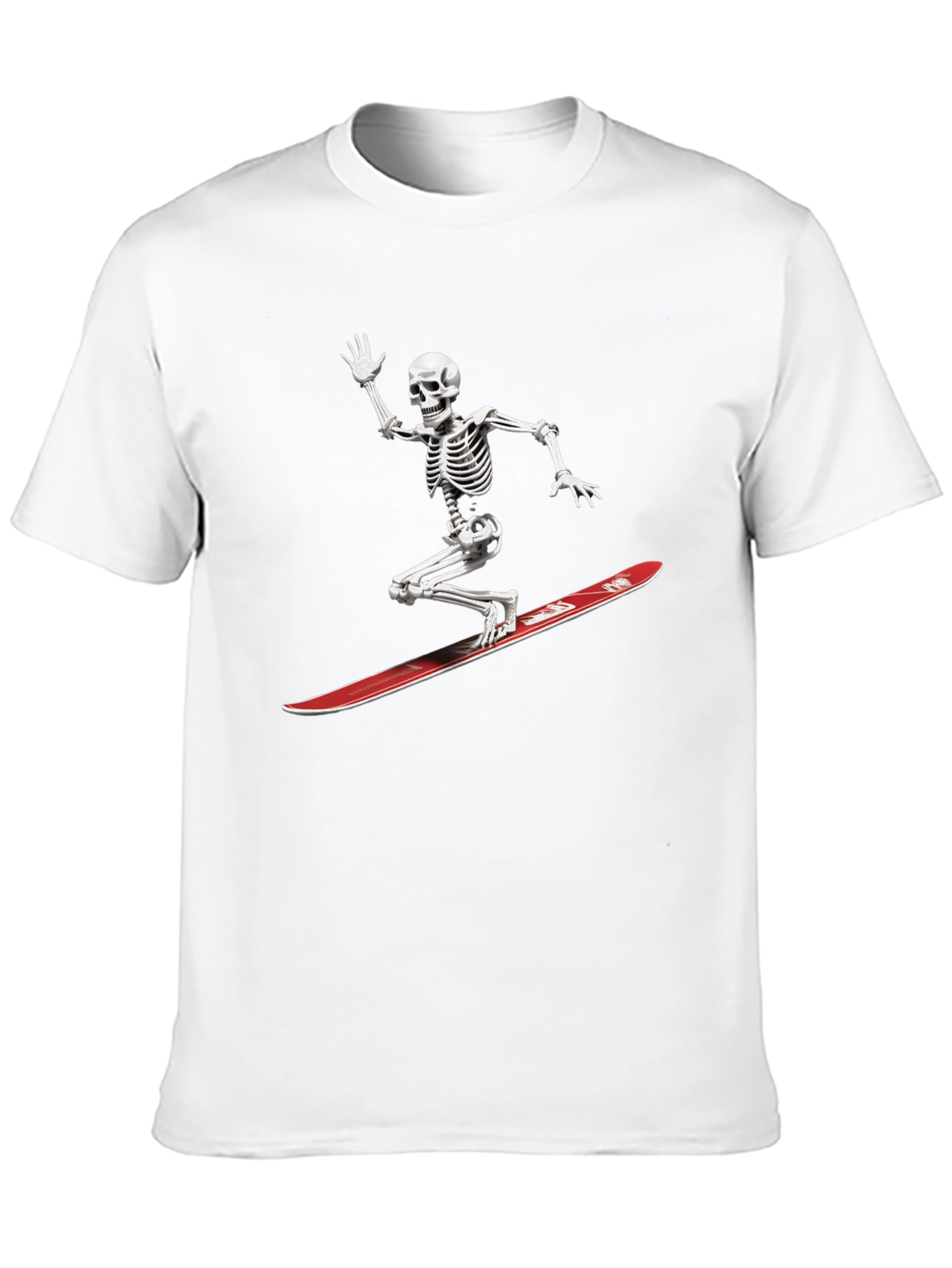 Skeleton Snowboarder Graphic Tee
