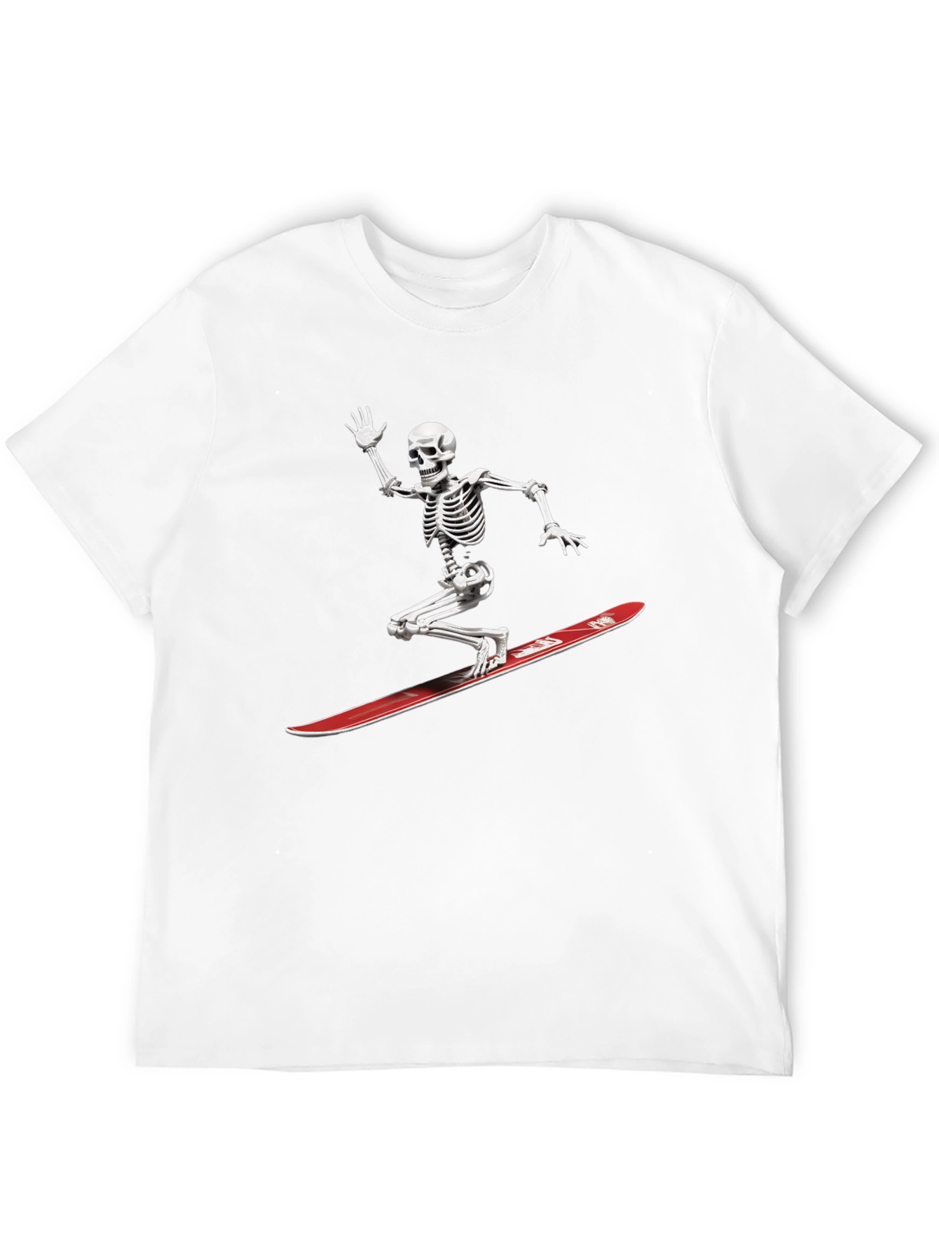 Skeleton Snowboarder Graphic Tee