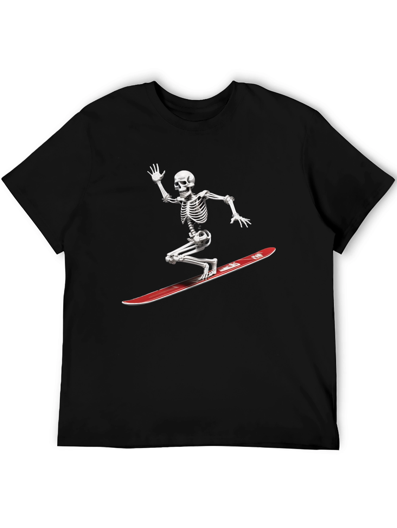 Skeleton Snowboarder Graphic Tee