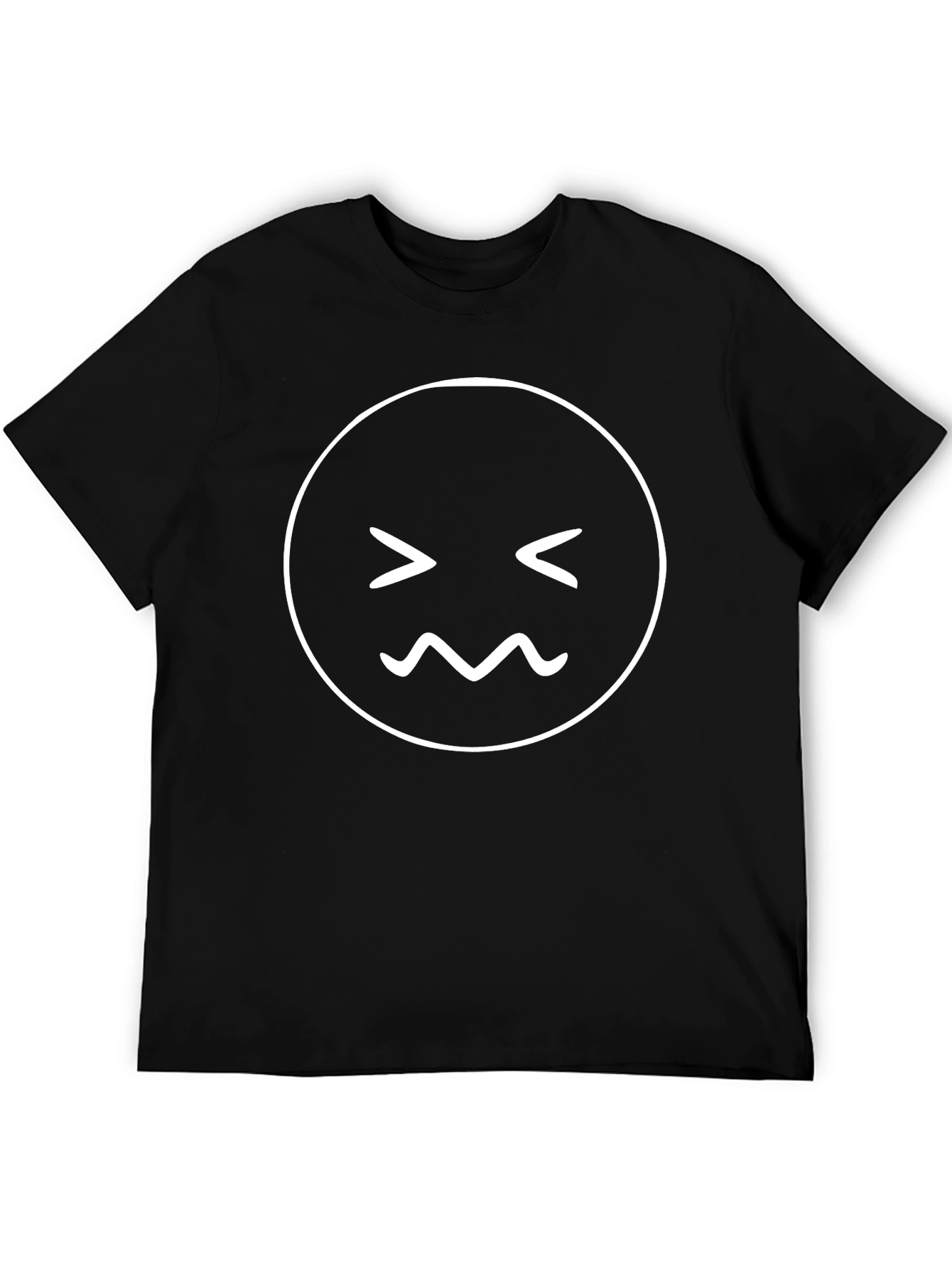 Expressive Emoji Graphic Tee - Black