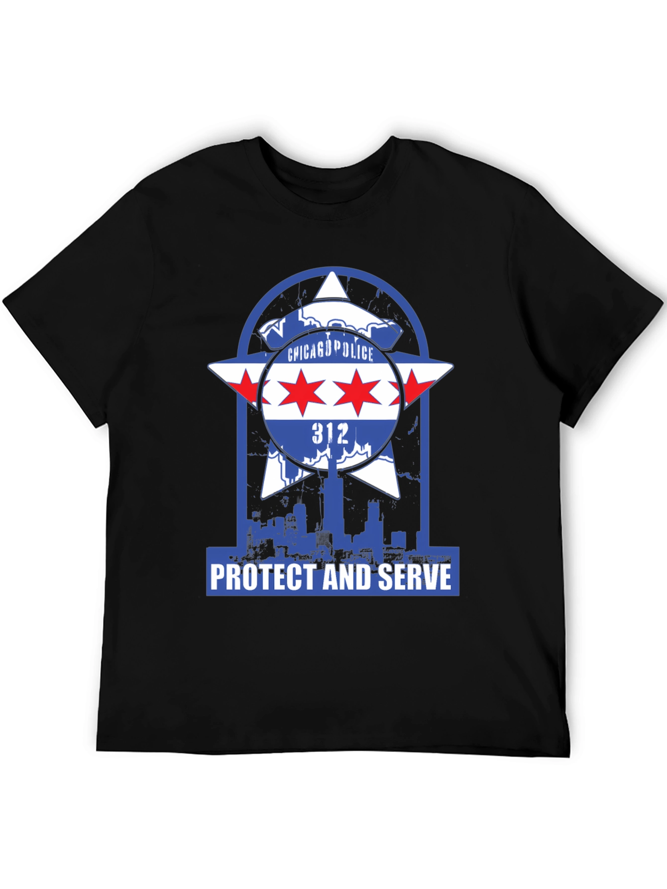 Chicago Police T-Shirt: Protect & Serve Graphic Tee