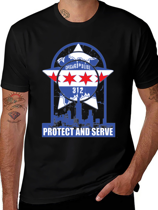 Chicago Police T-Shirt: Protect & Serve Graphic Tee
