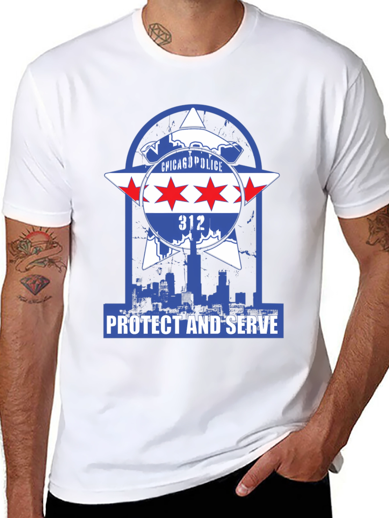 Chicago Police T-Shirt: Protect & Serve Graphic Tee