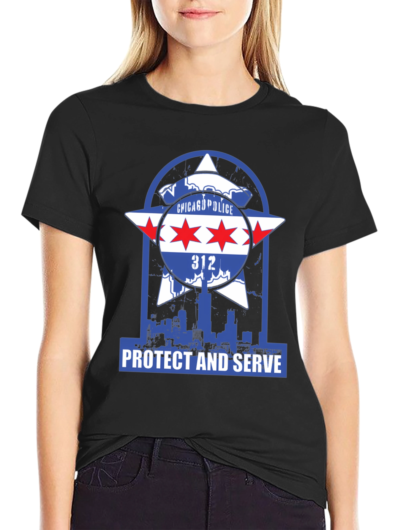 Chicago Police T-Shirt: Protect & Serve Graphic Tee