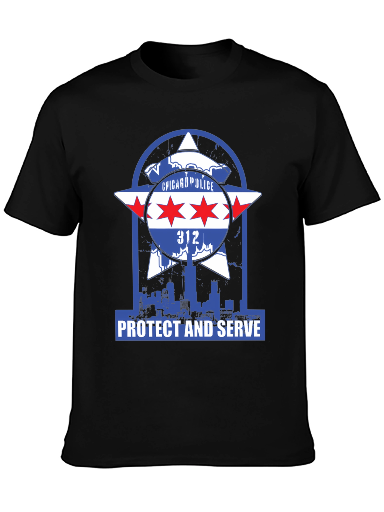 Chicago Police T-Shirt: Protect & Serve Graphic Tee