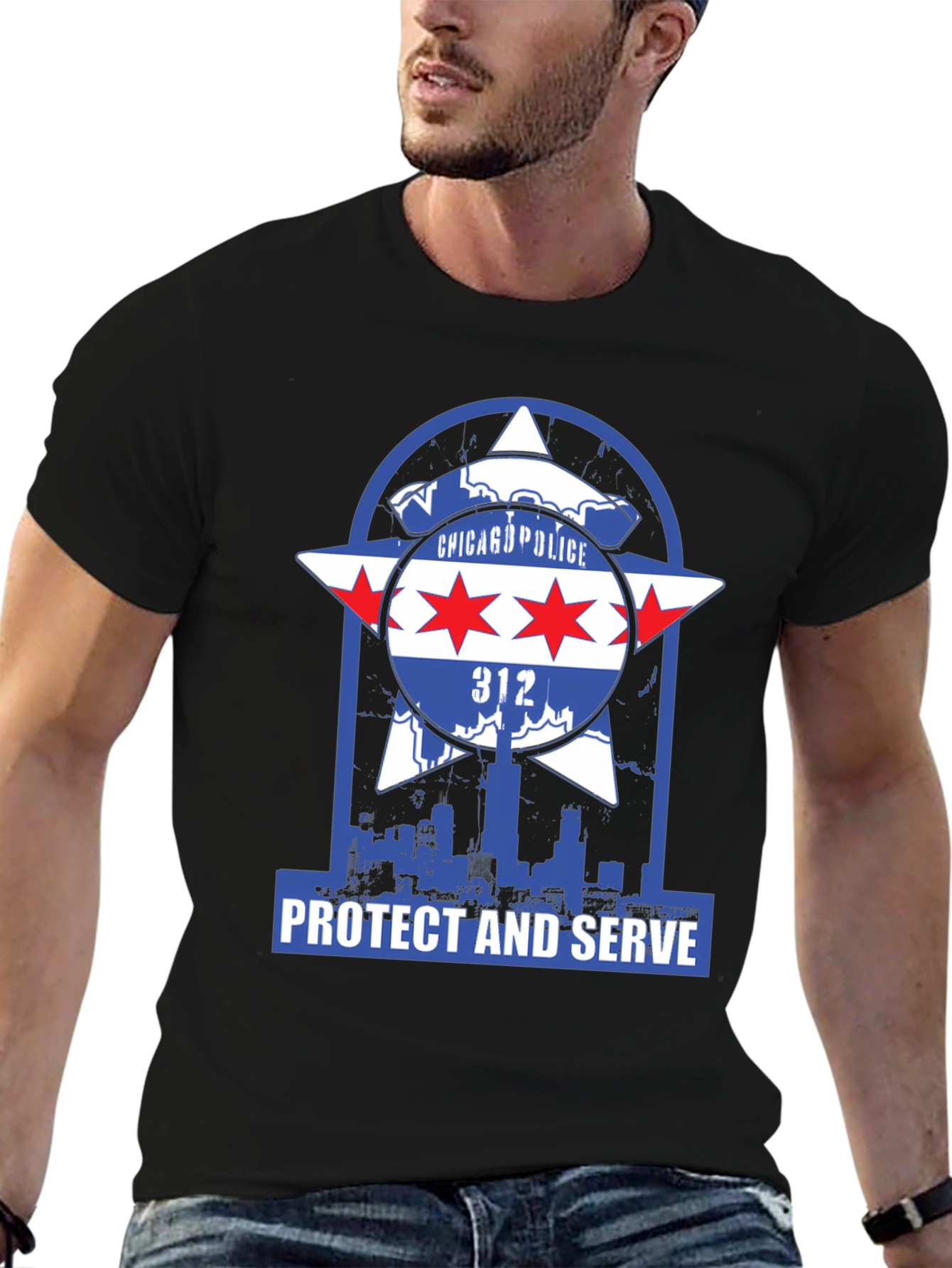 Chicago Police T-Shirt: Protect & Serve Graphic Tee