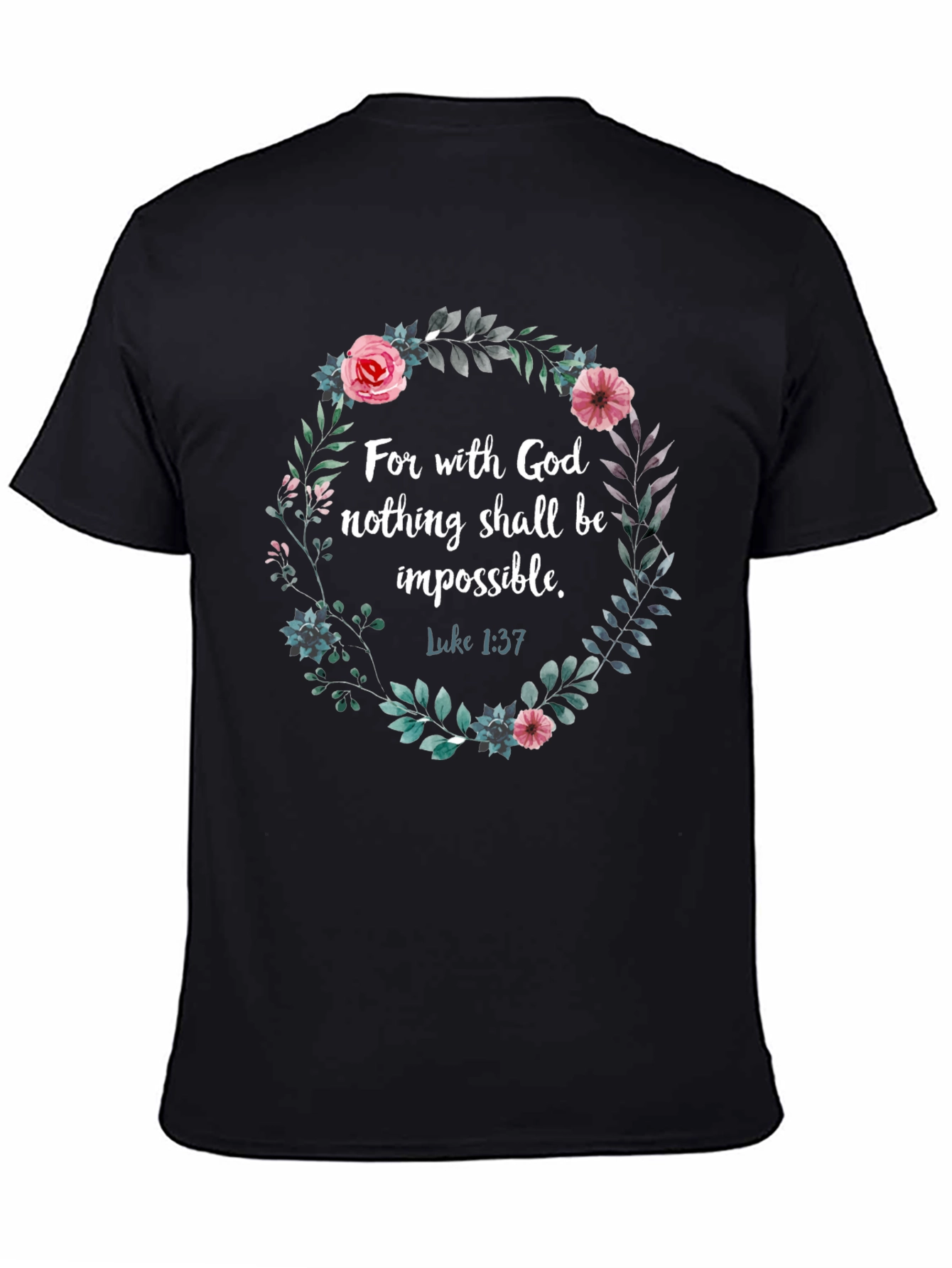 Faith-Based Floral Wreath T-Shirt