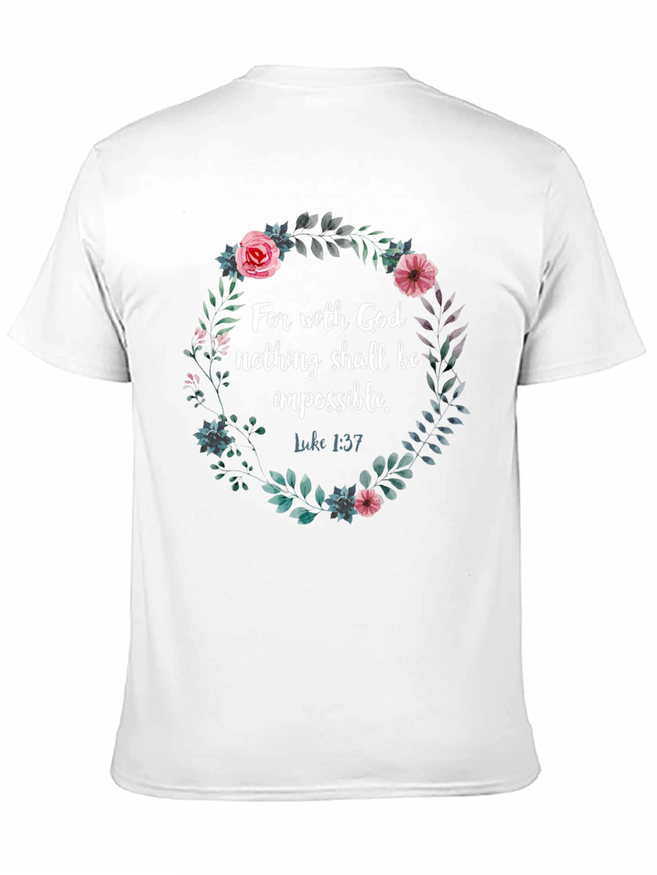 Faith-Based Floral Wreath T-Shirt