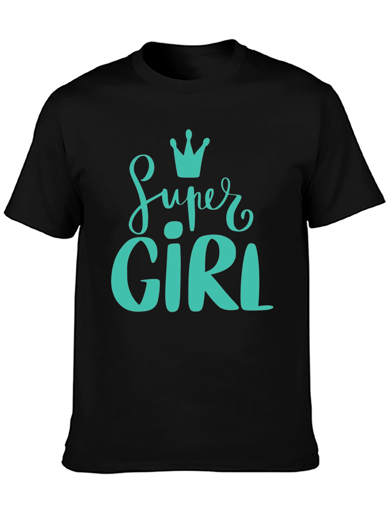 Super Girl Graphic T-Shirt - Black Cotton Tee