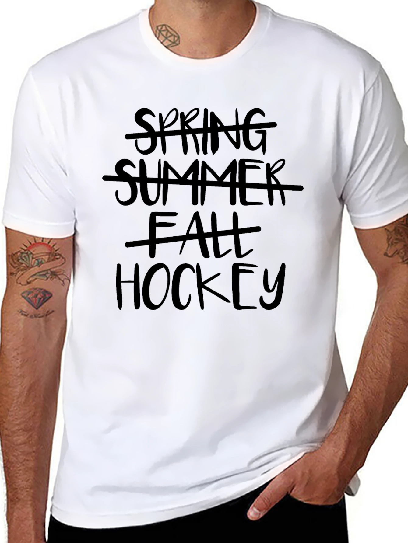 Hockey All Season T-Shirt: Spring Summer Fall
