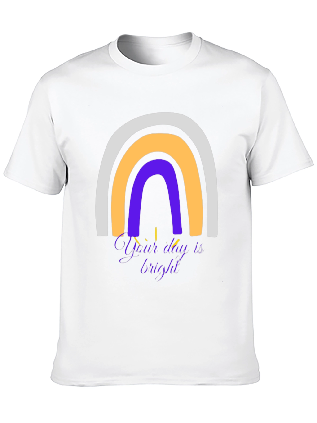 Rainbow Graphic T-Shirt - Your Day is Bright!