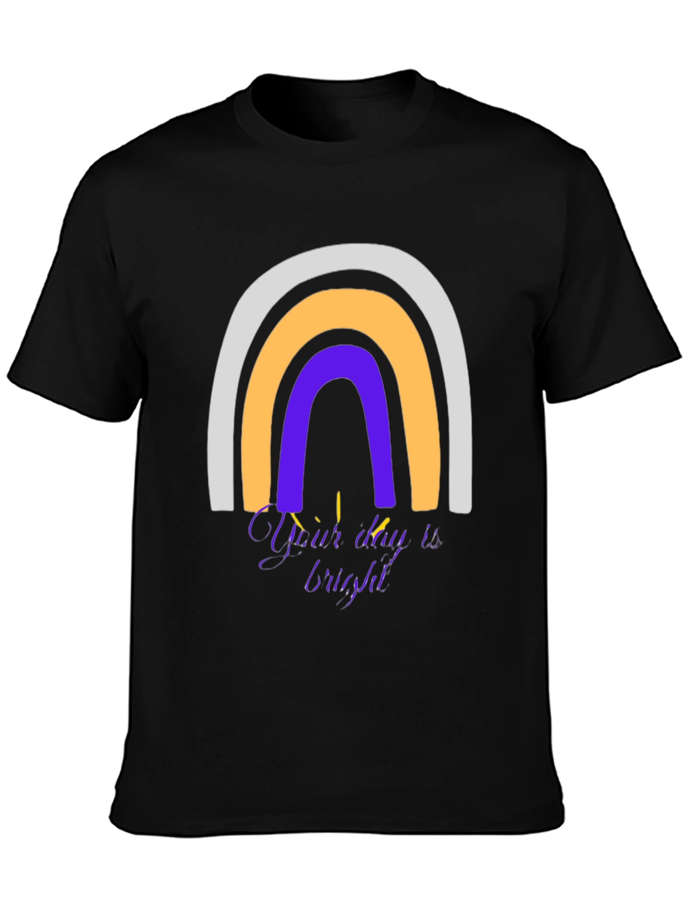 Rainbow Graphic T-Shirt - Your Day is Bright!