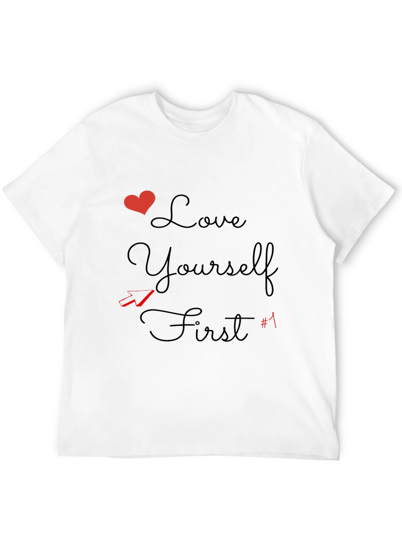 Love Yourself First Graphic Tee - Stylish Black T-Shirt