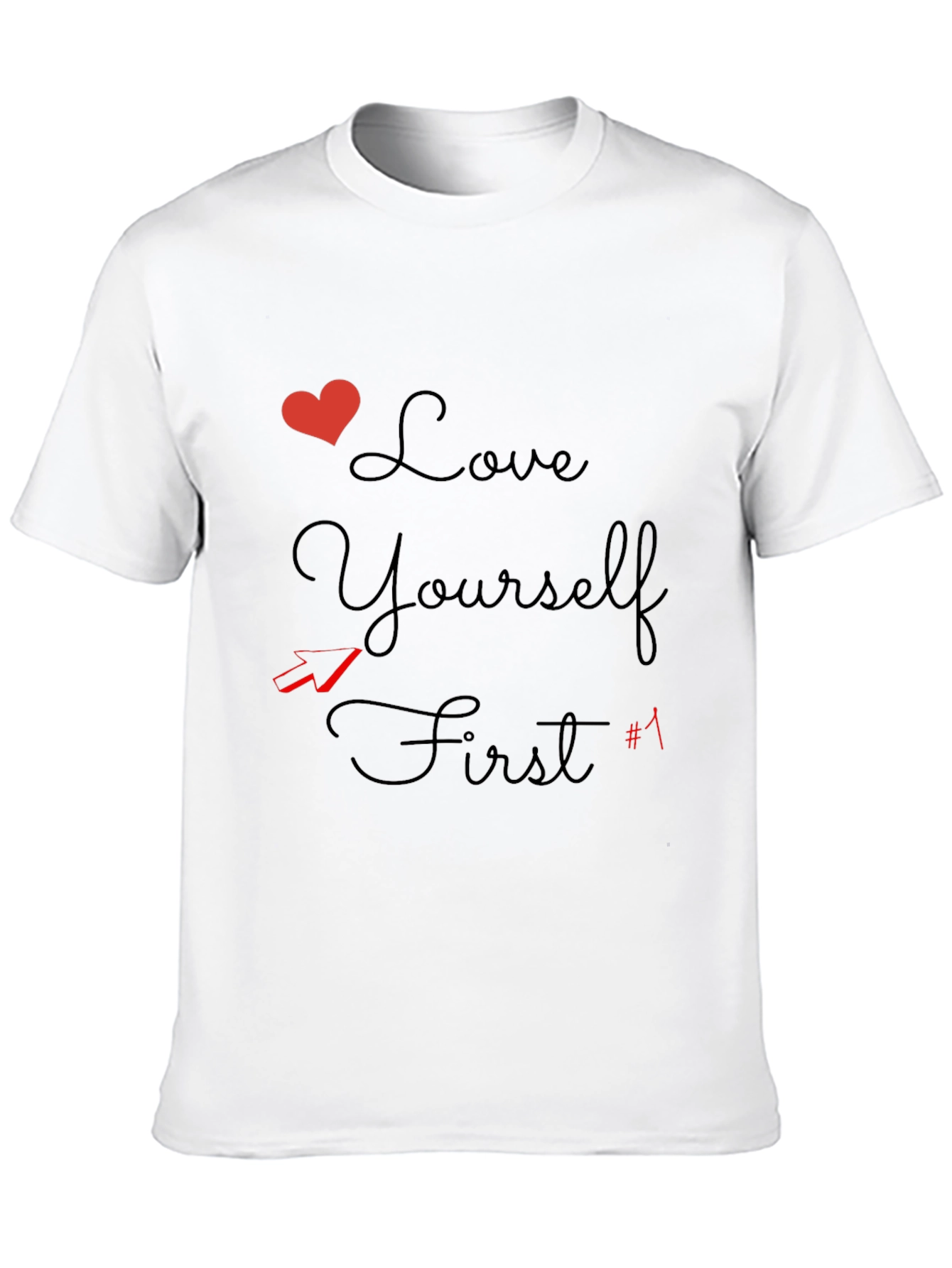 Love Yourself First Graphic Tee - Stylish Black T-Shirt