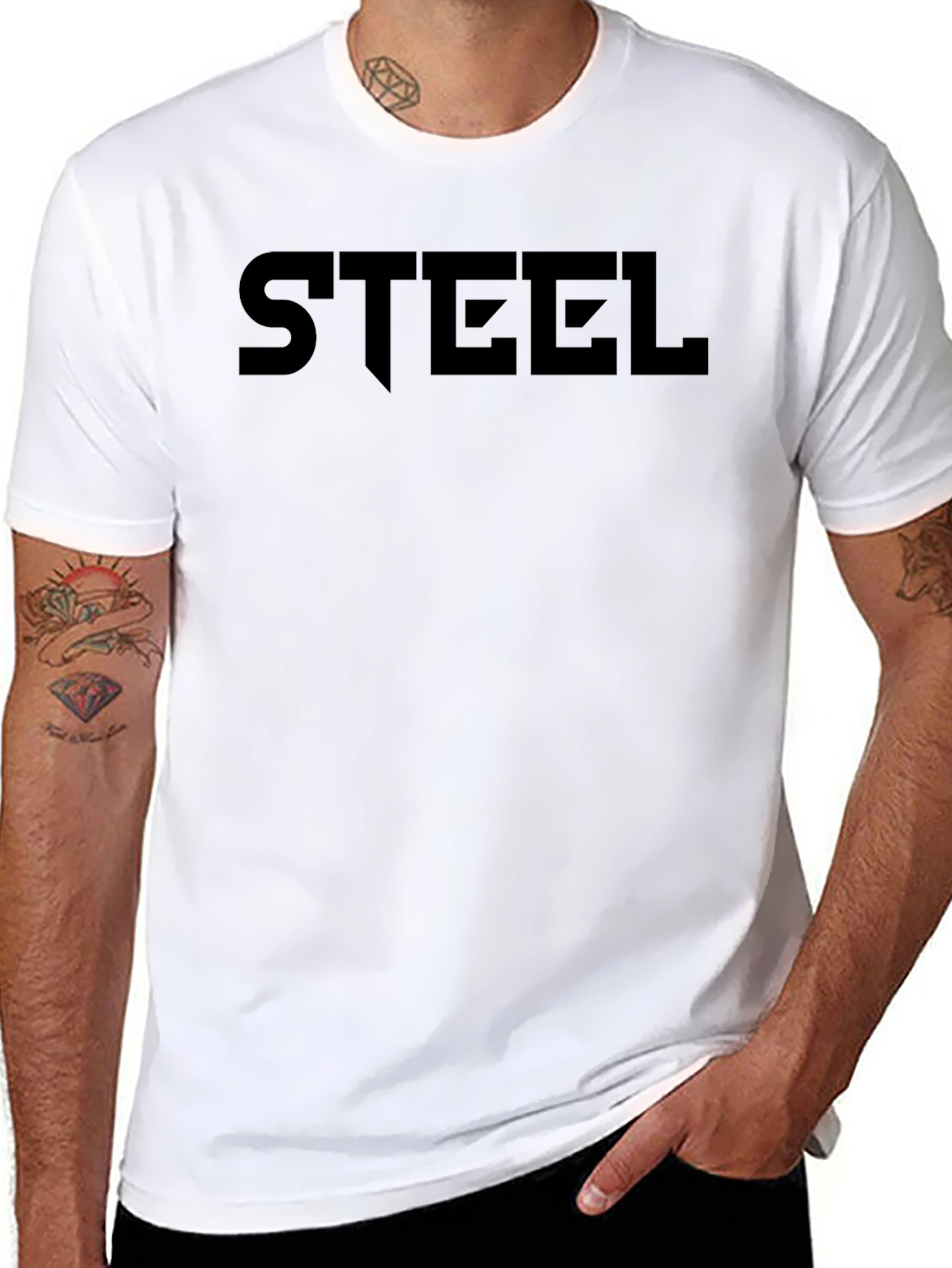 STEEL Graphic Tee - Mens Black T-Shirt