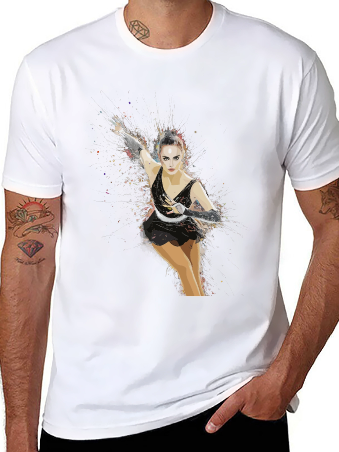 Figure Skater Graphic T-Shirt - Artistic Design