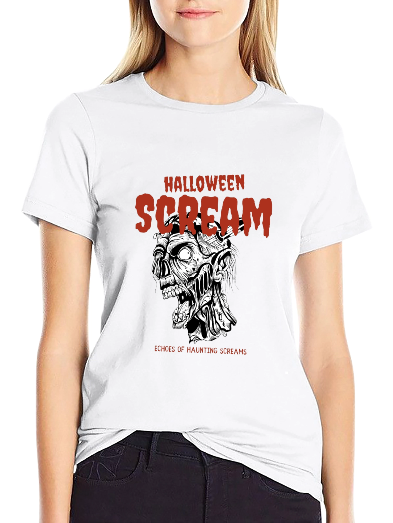 Halloween Scream T-Shirt Graphic Tee