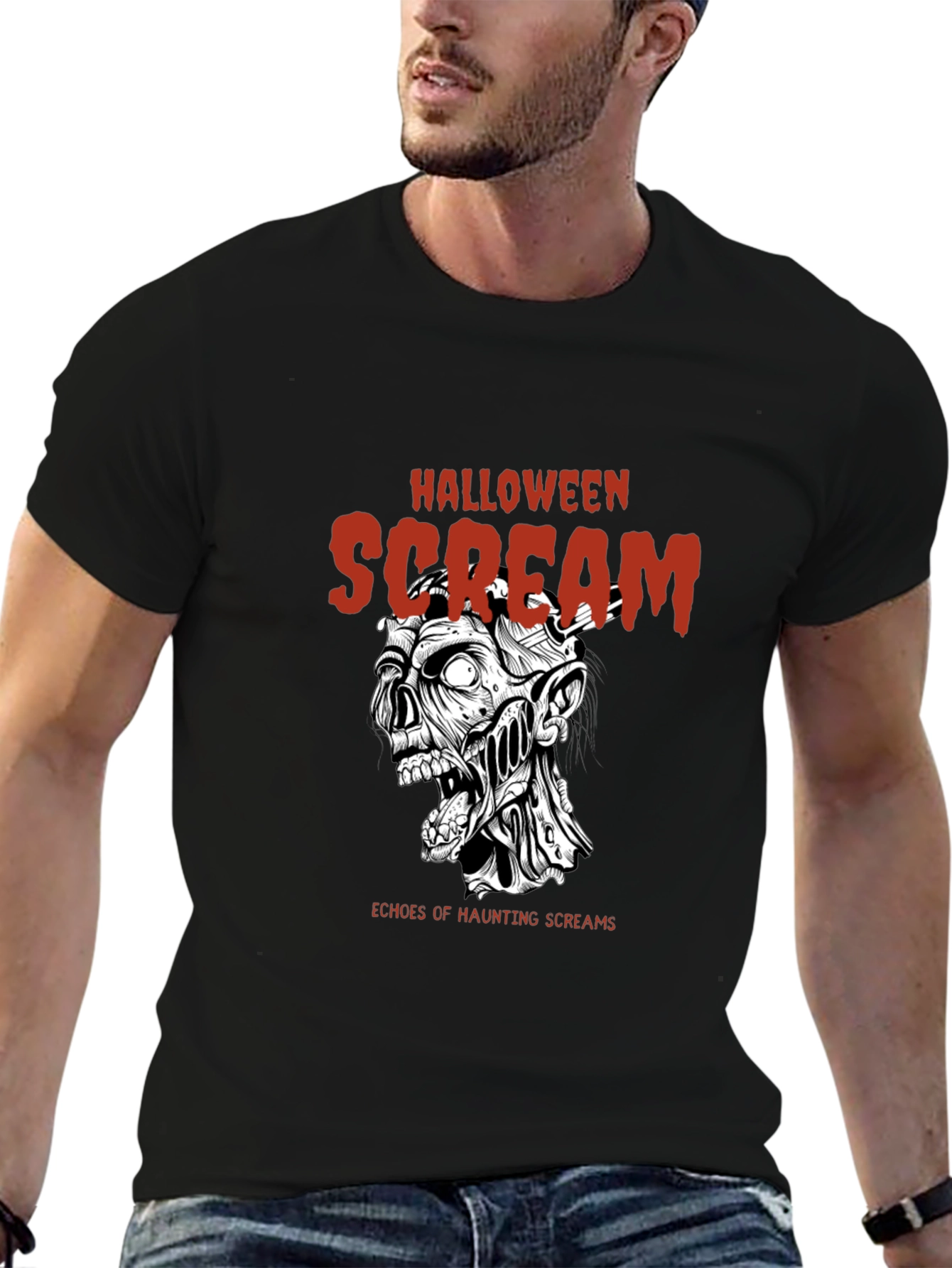 Halloween Scream T-Shirt Graphic Tee