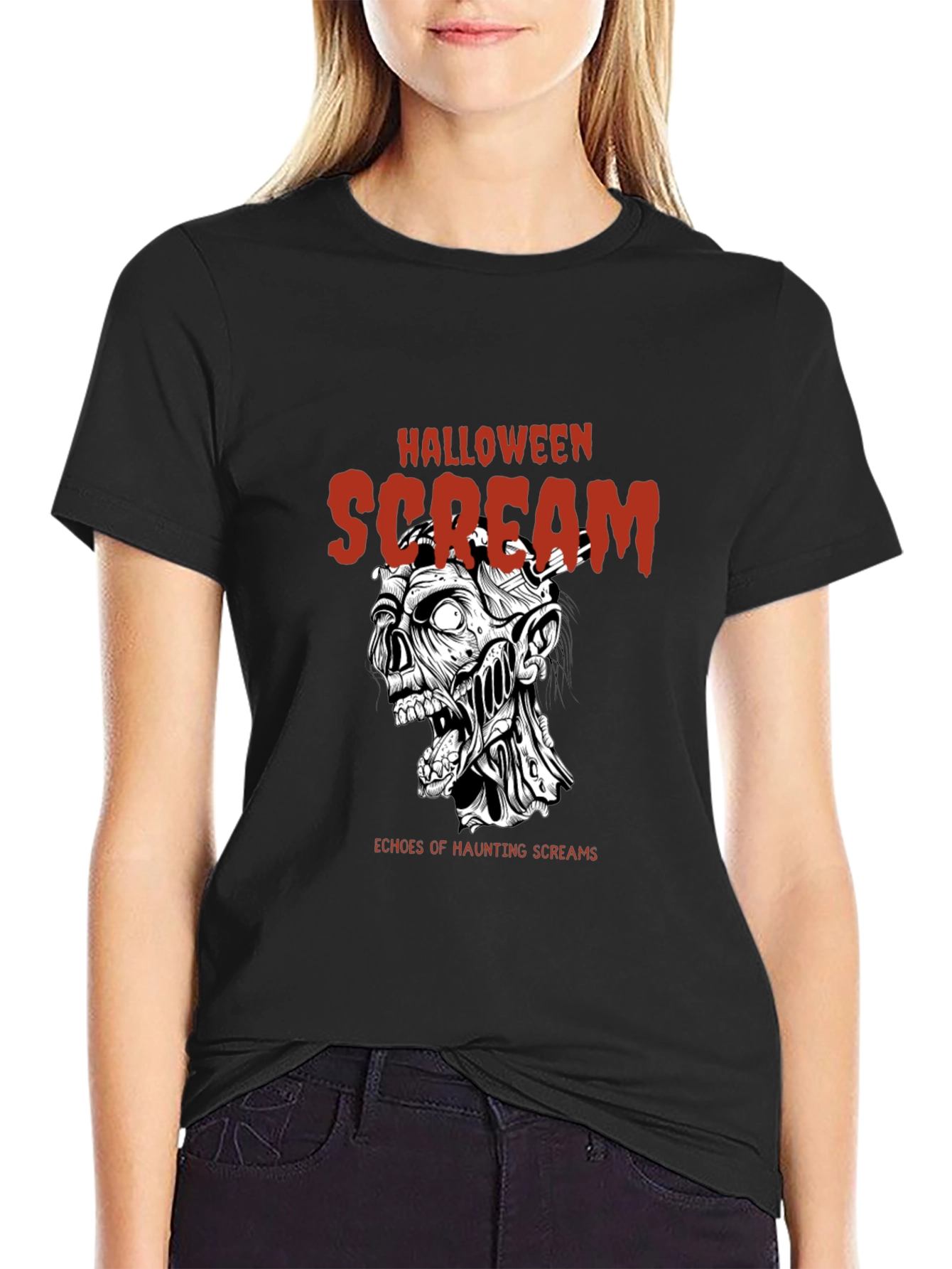 Halloween Scream T-Shirt Graphic Tee