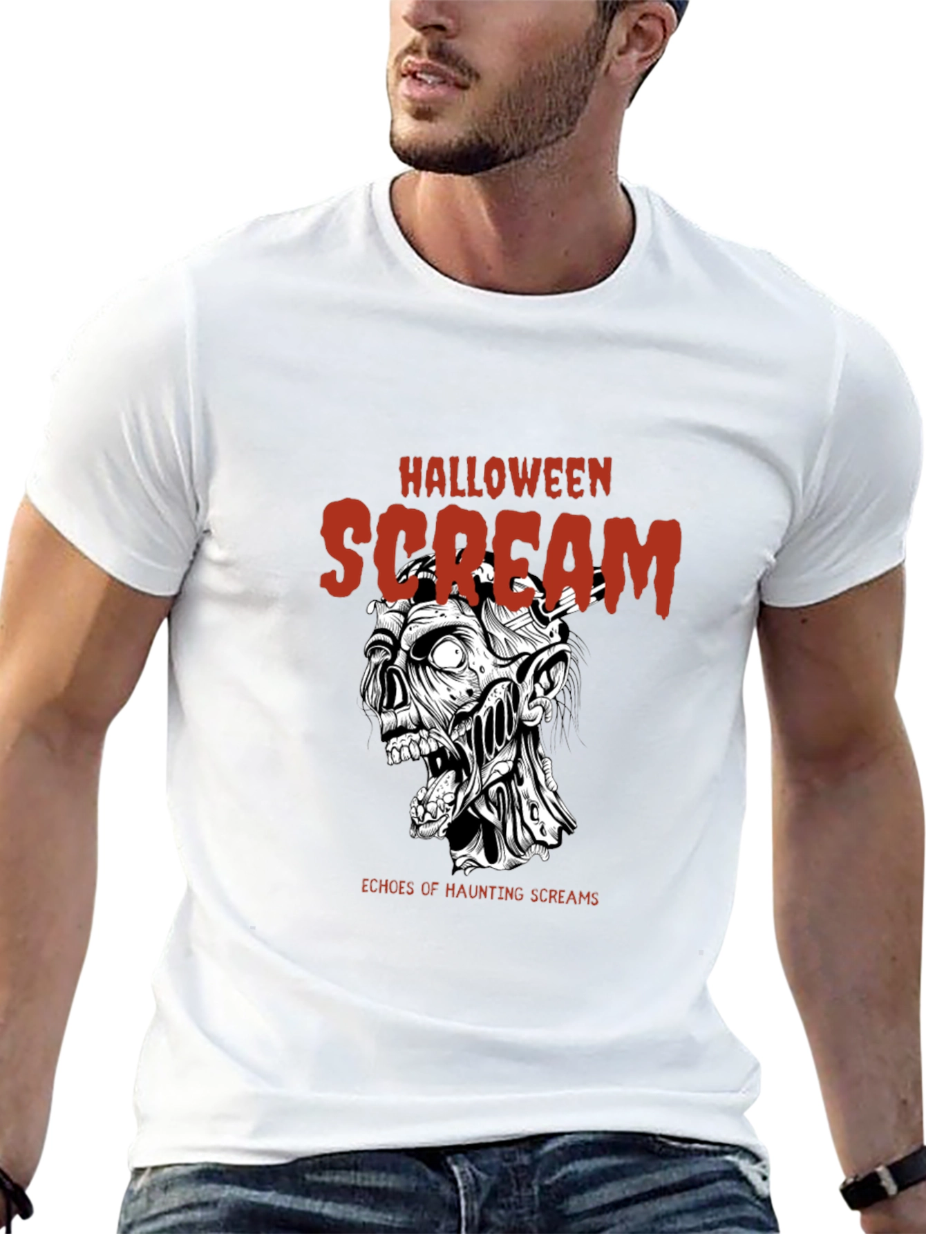 Halloween Scream T-Shirt Graphic Tee