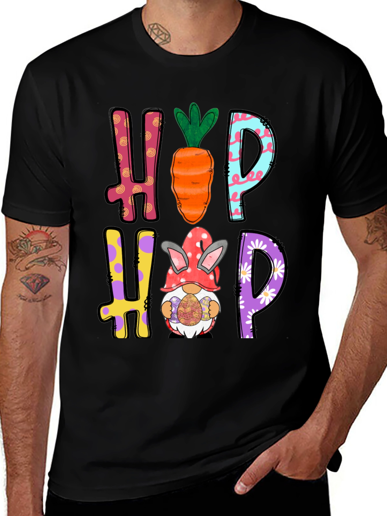 Hip Hop Easter Graphic Tee Easter Bunny Carrot Shirt
