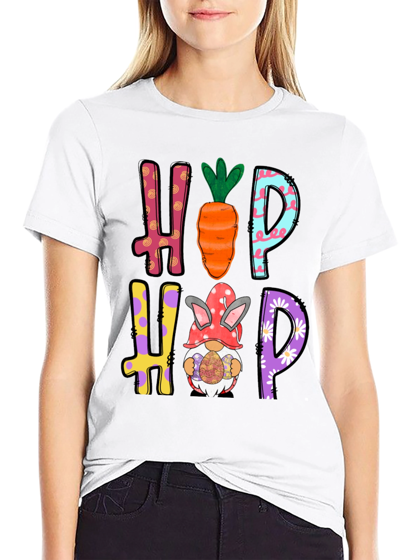 Hip Hop Easter Graphic Tee Easter Bunny Carrot Shirt