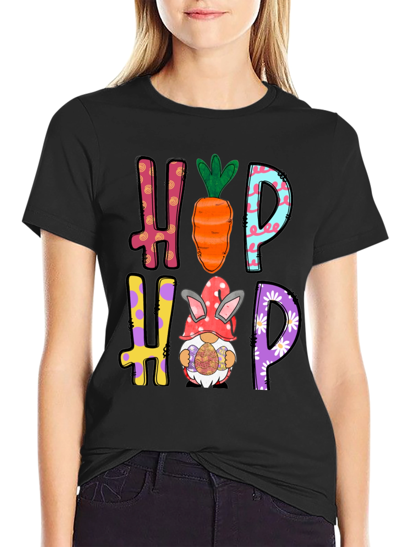 Hip Hop Easter Graphic Tee Easter Bunny Carrot Shirt