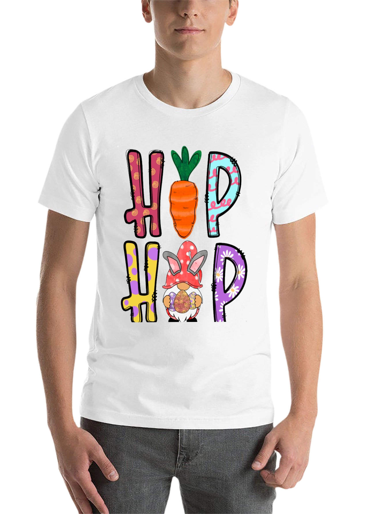 Hip Hop Easter Graphic Tee Easter Bunny Carrot Shirt