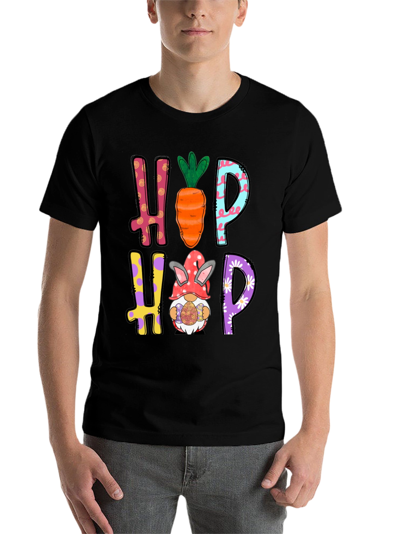 Hip Hop Easter Graphic Tee Easter Bunny Carrot Shirt