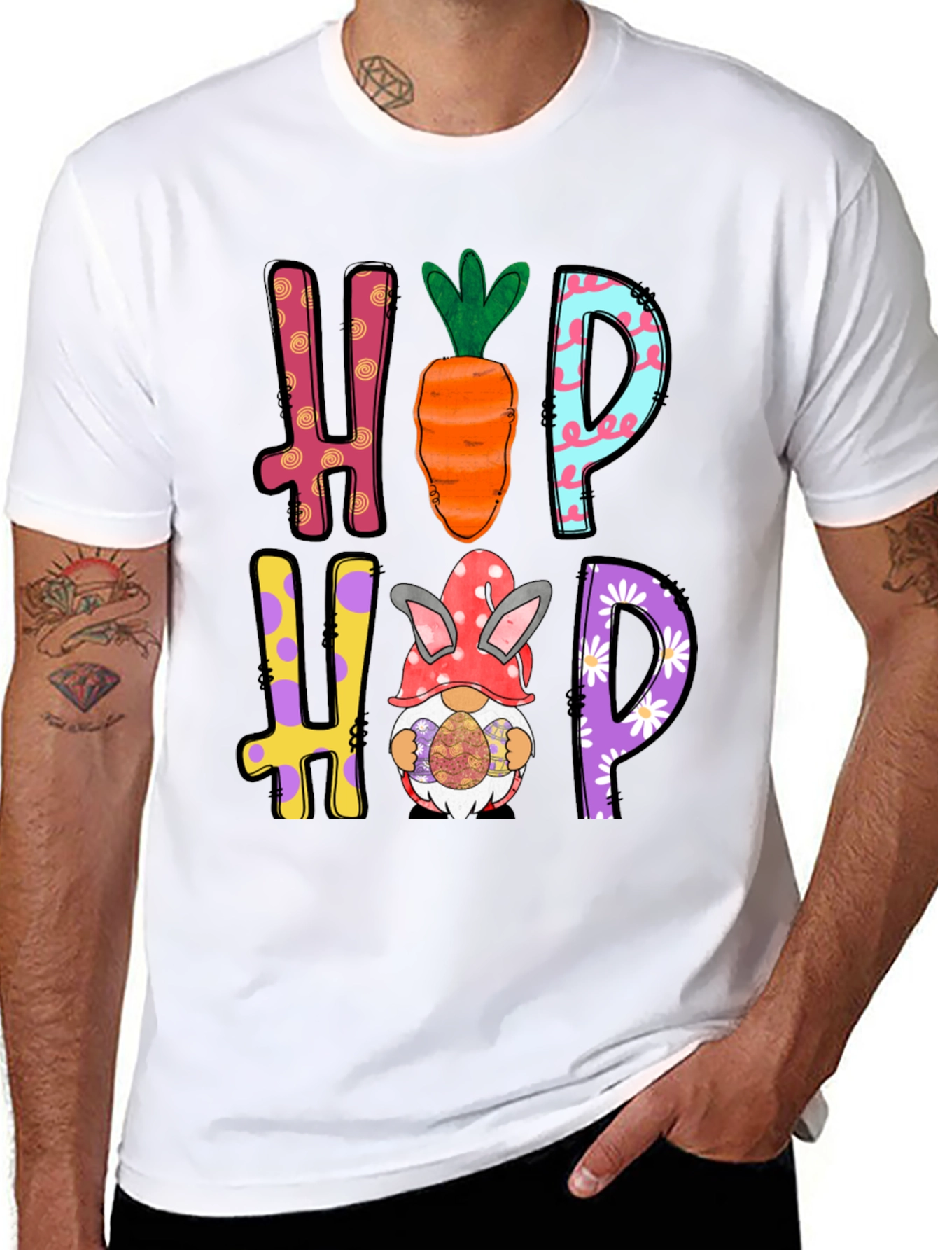 Hip Hop Easter Graphic Tee Easter Bunny Carrot Shirt