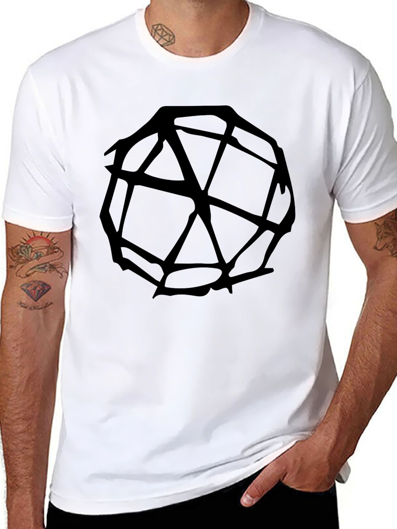 Geometric Black T-Shirt