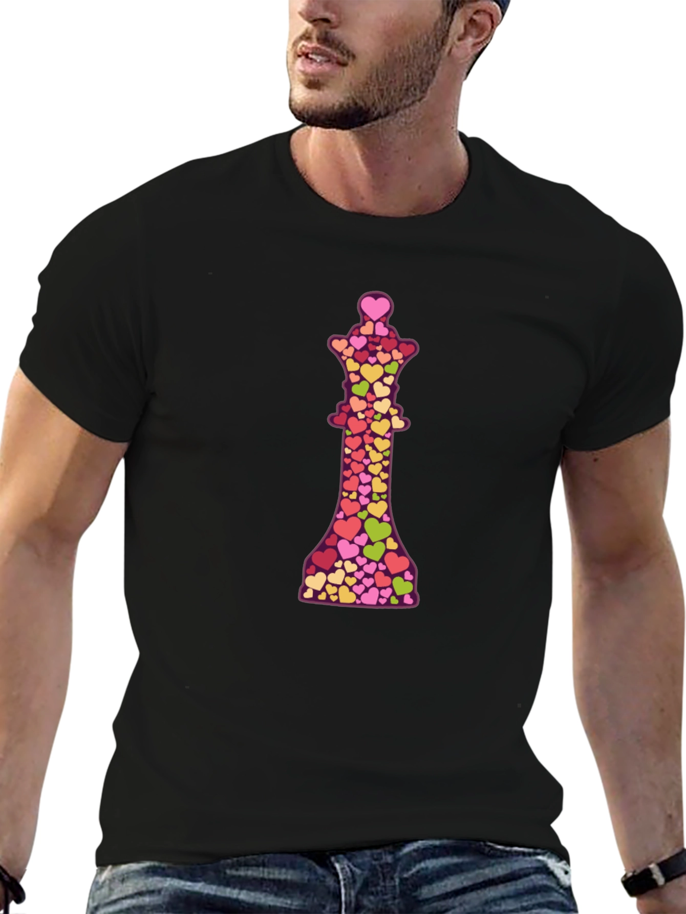 Heart Queen Graphic Black T-Shirt