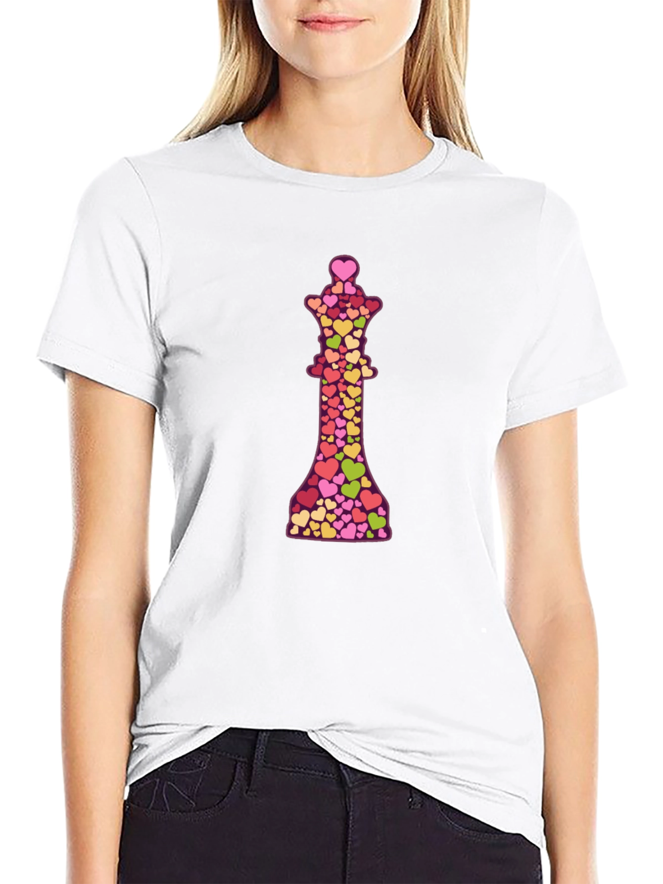Heart Queen Graphic Black T-Shirt