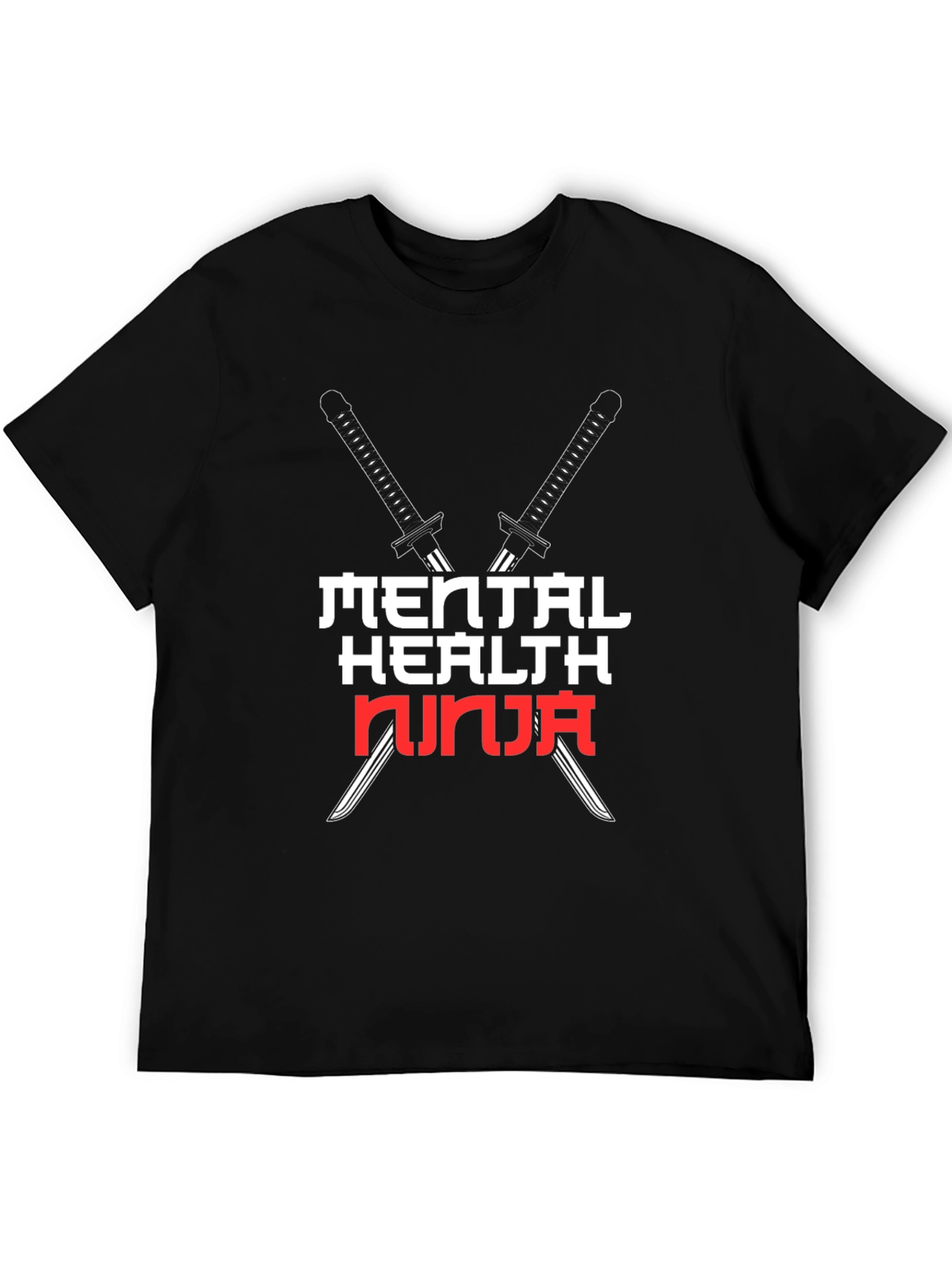 Mental Health Ninja Black Graphic Tee